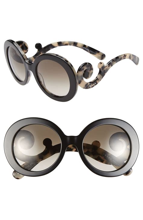 prada baroque 55mm round sunglasses 怎样|Prada Round Baroque Sunglasses, 55mm Jewelry & Accessories .